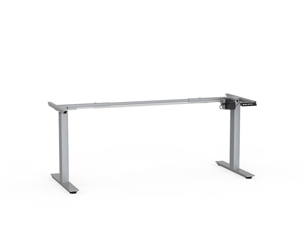 Agile Double Sided Winder Desk - Frame Only Single sided?-Desking-1200mm - 1800mm-Silver-Commercial Traders - Office Furniture