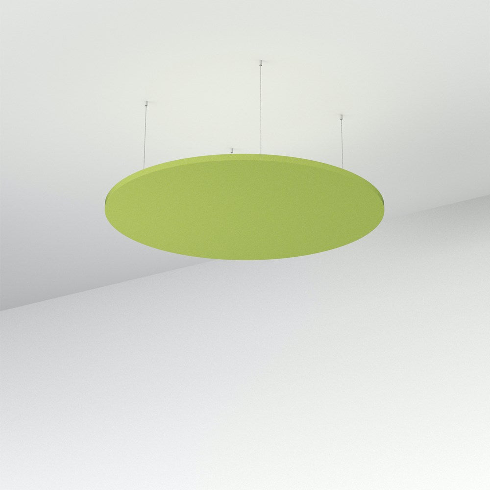 Acoustic Floating Panel Round-Noise Reduction-Apple Green-Commercial Traders - Office Furniture