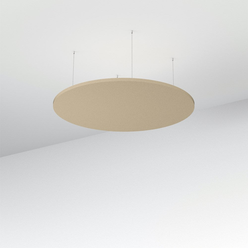 Acoustic Floating Panel Round-Noise Reduction-Dark Camel-Commercial Traders - Office Furniture