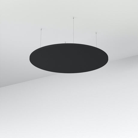 Acoustic Floating Panel Round-Noise Reduction-Dark Grey-Commercial Traders - Office Furniture