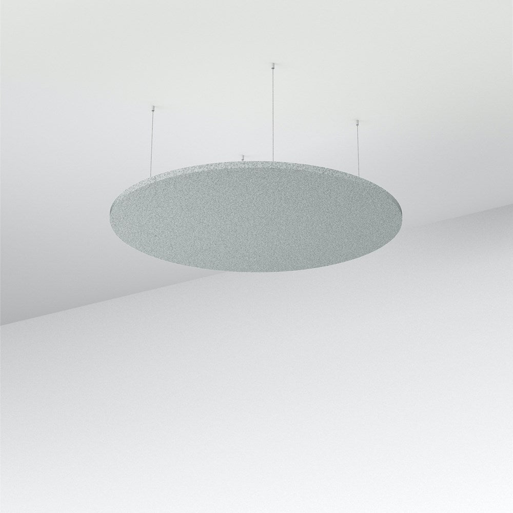 Acoustic Floating Panel Round-Noise Reduction-Dark Silvery Grey-Commercial Traders - Office Furniture