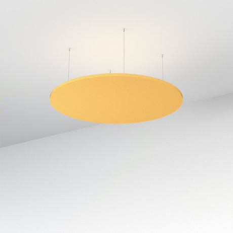 Acoustic Floating Panel Round-Noise Reduction-Mustard-Commercial Traders - Office Furniture