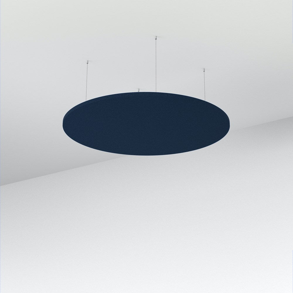 Acoustic Floating Panel Round-Noise Reduction-Navy Peony-Commercial Traders - Office Furniture