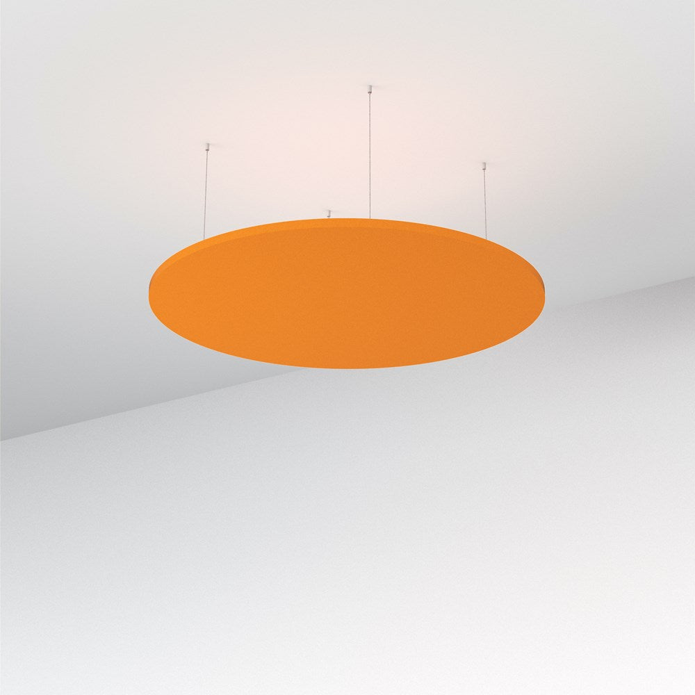 Acoustic Floating Panel Round-Noise Reduction-Orange-Commercial Traders - Office Furniture