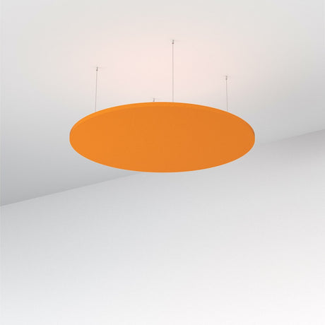 Acoustic Floating Panel Round-Noise Reduction-Orange-Commercial Traders - Office Furniture