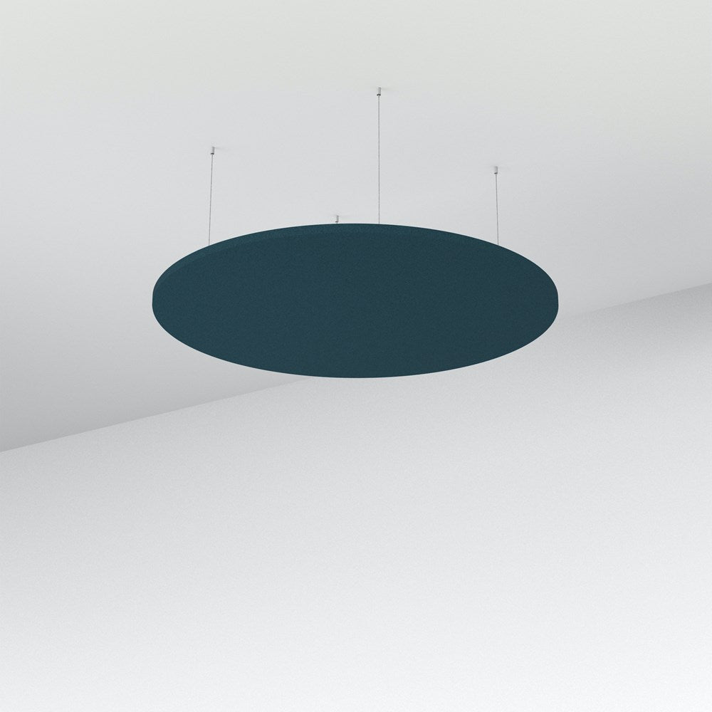 Acoustic Floating Panel Round-Noise Reduction-Pageant Blue-Commercial Traders - Office Furniture