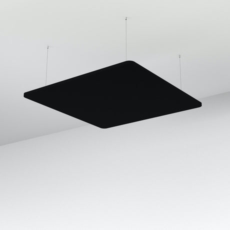 Acoustic Floating Panel Square-Noise Reduction-Black-Commercial Traders - Office Furniture