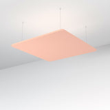 Acoustic Floating Panel Square-Noise Reduction-Blush Pink-Commercial Traders - Office Furniture