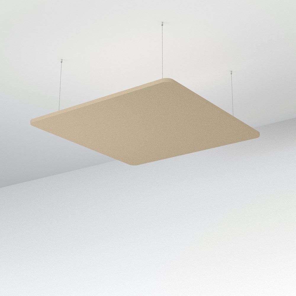 Acoustic Floating Panel Square-Noise Reduction-Dark Camel-Commercial Traders - Office Furniture