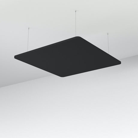 Acoustic Floating Panel Square-Noise Reduction-Dark Grey-Commercial Traders - Office Furniture