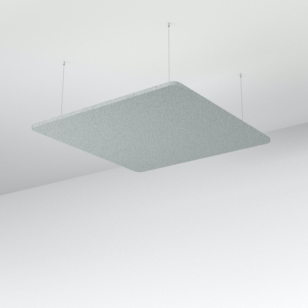 Acoustic Floating Panel Square-Noise Reduction-Dark Silvery Grey-Commercial Traders - Office Furniture