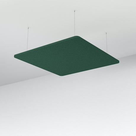 Acoustic Floating Panel Square-Noise Reduction-Forest Green-Commercial Traders - Office Furniture