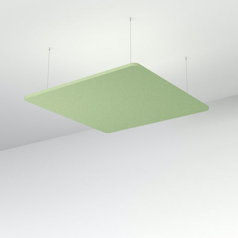 Acoustic Floating Panel Square-Noise Reduction-Leaf Green-Commercial Traders - Office Furniture