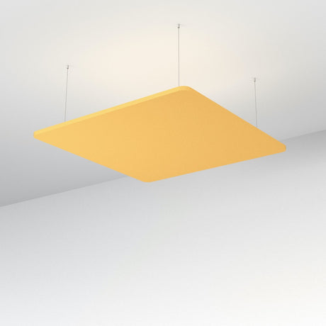 Acoustic Floating Panel Square-Noise Reduction-Mustard-Commercial Traders - Office Furniture