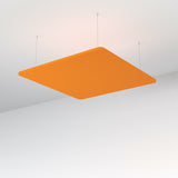 Acoustic Floating Panel Square-Noise Reduction-Orange-Commercial Traders - Office Furniture