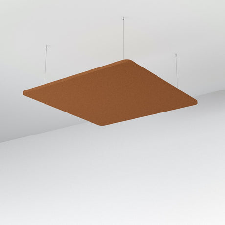 Acoustic Floating Panel Square-Noise Reduction-Rust-Commercial Traders - Office Furniture