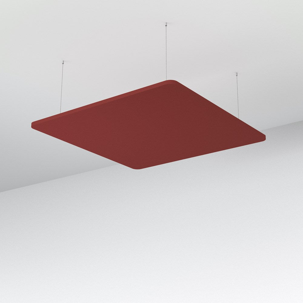 Acoustic Floating Panel Square-Noise Reduction-Wine-Commercial Traders - Office Furniture