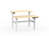 Agile Double Sided 1200 Electric Standing Desk-Desking-Nordic Maple-White-Commercial Traders - Office Furniture