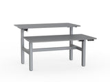 Agile Double Sided 1500 Electric Standing Desk - 2 Column-Desking-Silver-Silver-Commercial Traders - Office Furniture