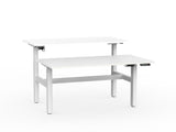 Agile Double Sided 1500 Electric Standing Desk - 2 Column-Desking-White-White-Commercial Traders - Office Furniture