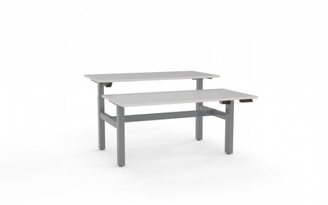 Agile Double Sided 1500 Electric Standing Desk - 2 Column-Desking-White-White-Commercial Traders - Office Furniture