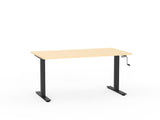 Agile 1500 x 800 Winder Adj Desk-Desking-Nordic-Black-Commercial Traders - Office Furniture