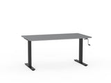 Agile 1500 x 800 Winder Adj Desk-Desking-Silver-Black-Commercial Traders - Office Furniture
