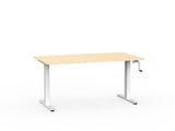 Agile 1500 x 800 Winder Adj Desk-Desking-Nordic-White-Commercial Traders - Office Furniture