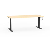 Agile 1800 x 800 Winder Adj Desk-Desking-Nordic-Black-Commercial Traders - Office Furniture