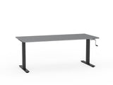 Agile 1800 x 800 Winder Adj Desk-Desking-Silver-Black-Commercial Traders - Office Furniture