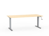 Agile 1800 x 800 Winder Adj Desk-Desking-Nordic-Silver-Commercial Traders - Office Furniture