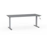 Agile 1800 x 800 Winder Adj Desk-Desking-Silver-Silver-Commercial Traders - Office Furniture