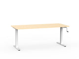 Agile 1800 x 800 Winder Adj Desk-Desking-Nordic-White-Commercial Traders - Office Furniture