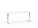 Agile 1800 x 800 Winder Adj Desk-Desking-White-White-Commercial Traders - Office Furniture