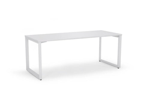 Anvil 1500 x 800 Desk-Desking-White Top / Black Legs-Commercial Traders - Office Furniture