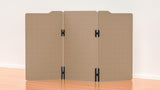 Milford Acoustic Freestanding 3 Partition - 1800h x 1000w -24mm thick-Noise Reduction-Dark Camel-Commercial Traders - Office Furniture