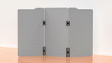 Milford Acoustic Freestanding 3 Partition - 1800h x 1000w -24mm thick-Noise Reduction-Dark Silvery Grey-Commercial Traders - Office Furniture