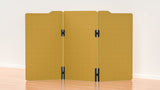 Milford Acoustic Freestanding 3 Partition - 1800h x 1000w -24mm thick-Noise Reduction-Mustard-Commercial Traders - Office Furniture