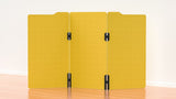 Milford Acoustic Freestanding 3 Partition - 1800h x 1000w -24mm thick-Noise Reduction-Yellow-Commercial Traders - Office Furniture