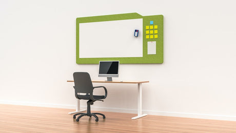 WHITEBOARD MILFORD-Office Partitons-Apple Green-1500 wide-Commercial Traders - Office Furniture