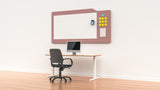 WHITEBOARD MILFORD-Office Partitons-Blush Pink-1500 wide-Commercial Traders - Office Furniture