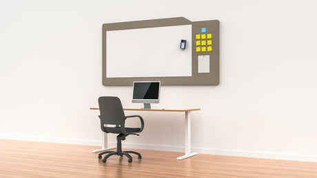 WHITEBOARD MILFORD-Office Partitons-Dark Camel-1500 wide-Commercial Traders - Office Furniture