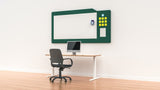 WHITEBOARD MILFORD-Office Partitons-Forest Green-1500 wide-Commercial Traders - Office Furniture