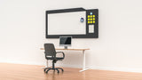 WHITEBOARD MILFORD-Office Partitons-Sesame Grey-1500 wide-Commercial Traders - Office Furniture