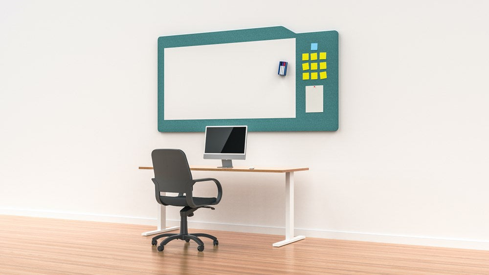 WHITEBOARD MILFORD-Office Partitons-Turquoise-1500 wide-Commercial Traders - Office Furniture