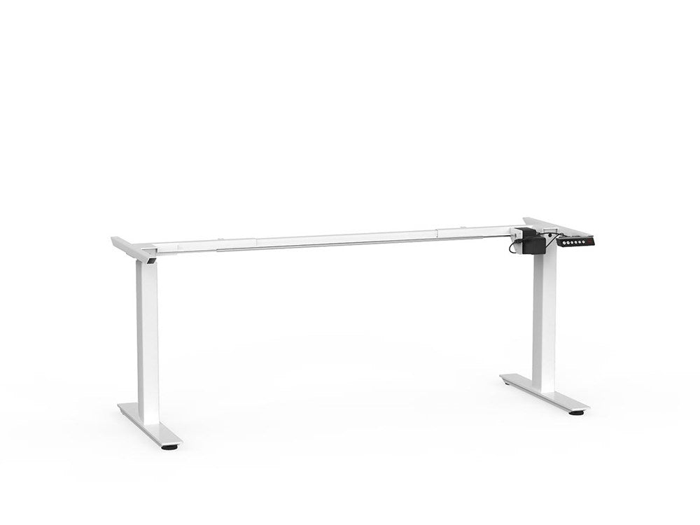 Agile Double Sided Winder Desk - Frame Only Single sided?-Desking-1200mm - 1800mm-Silver-Commercial Traders - Office Furniture