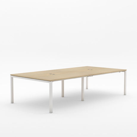 Alti 4 Person Pod Desk 1500-Desking-Refined Oak-White-North Island-Commercial Traders - Office Furniture