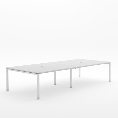 Alti 4 Person Pod Desk 1800-Desking-Silver Strata-White-North Island-Commercial Traders - Office Furniture