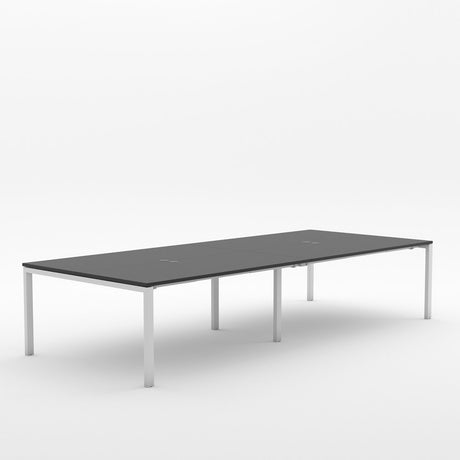 Alti 4 Person Pod Desk 1800-Desking-Black-White-North Island-Commercial Traders - Office Furniture