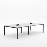 Alti Meeting Table 3000 x 1500-Meeting Tables-Silver Strata-Black-North Island (Ground Floor Only)-Commercial Traders - Office Furniture